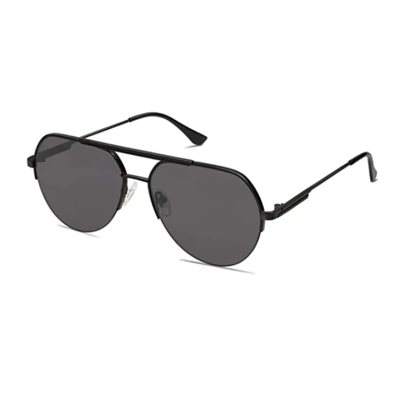 New Black Classic Aviator Sunglasses for Women Men Semi-Rimless Shades Shady Rays Aviator Elite - Black Stealth Polarized  main image 4